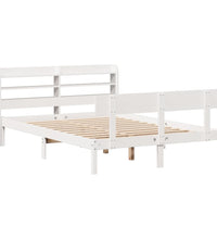 Massivholzbett ohne Matratze Weiß 160x200 Kiefernholz