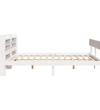 Massivholzbett ohne Matratze Weiß 160x200 Kiefernholz