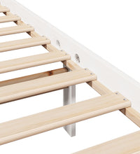 Massivholzbett ohne Matratze Weiß 160x200 Kiefernholz