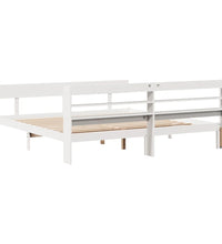 Massivholzbett ohne Matratze Weiß 180x200 cm Kiefernholz