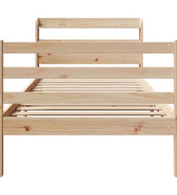 Bettgestell mit Kopfteil ohne Matratze 75x190 cm