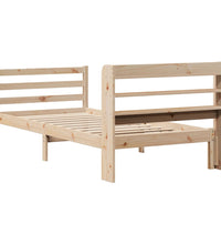 Bettgestell mit Kopfteil ohne Matratze 75x190 cm