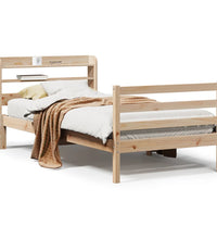 Bettgestell mit Kopfteil ohne Matratze 75x190 cm