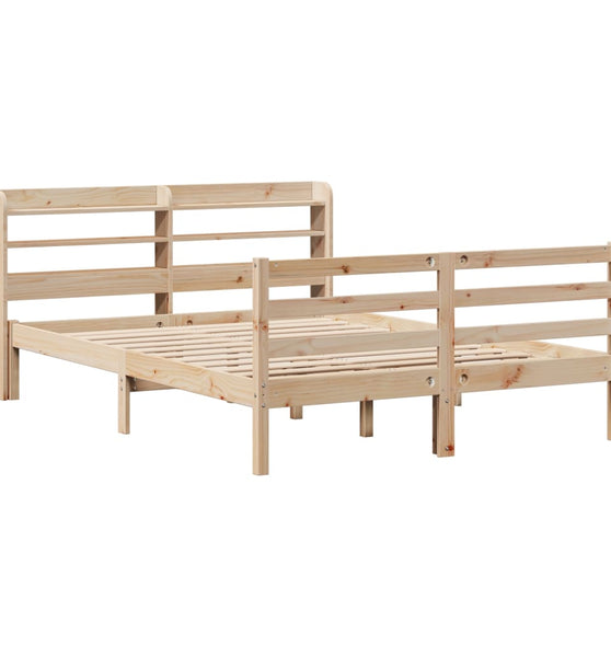 Bettgestell mit Kopfteil ohne Matratze 135x190 cm