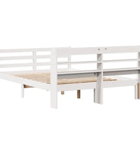 Bettgestell mit Kopfteil ohne Matratze Weiß 135x190 cm