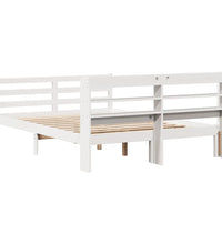 Bettgestell mit Kopfteil ohne Matratze Weiß 140x190 cm