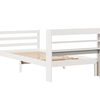 Bettgestell mit Kopfteil ohne Matratze Weiß 100x200 cm