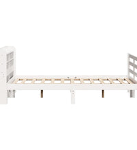 Bettgestell mit Kopfteil ohne Matratze Weiß 150x200 cm