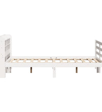 Bettgestell mit Kopfteil ohne Matratze Weiß 160x200 cm