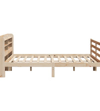 Bettgestell mit Kopfteil ohne Matratze 200x200 cm