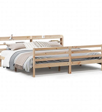 Bettgestell mit Kopfteil ohne Matratze 200x200 cm