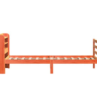 Massivholzbett ohne Matratze Wachsbraun 75x190 cm Kiefernholz