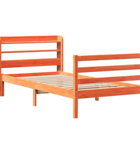 Massivholzbett ohne Matratze Wachsbraun 90x190 cm Kiefernholz