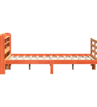 Massivholzbett ohne Matratze Wachsbraun 140x190 cm Kiefernholz