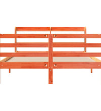 Massivholzbett ohne Matratze Wachsbraun 140x200 cm Kiefernholz