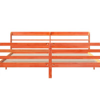 Massivholzbett ohne Matratze Wachsbraun 180x200 Kiefernholz