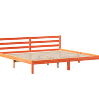 Massivholzbett ohne Matratze Wachsbraun 180x200 Kiefernholz