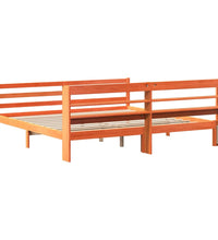 Massivholzbett ohne Matratze Wachsbraun 180x200 Kiefernholz