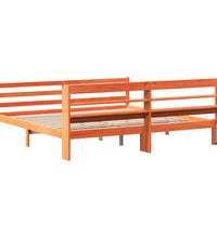 Massivholzbett ohne Matratze Wachsbraun 200x200 Kiefernholz