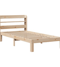 Bettgestell mit Kopfteil ohne Matratze 75x190 cm