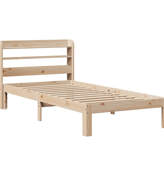 Bettgestell mit Kopfteil ohne Matratze 75x190 cm