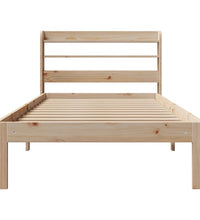 Bettgestell mit Kopfteil ohne Matratze 75x190 cm