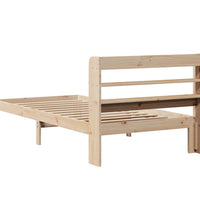 Bettgestell mit Kopfteil ohne Matratze 75x190 cm