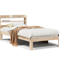 Bettgestell mit Kopfteil ohne Matratze 75x190 cm