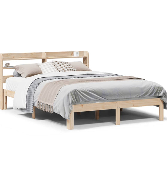 Bettgestell mit Kopfteil ohne Matratze 135x190 cm