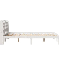 Bettgestell mit Kopfteil ohne Matratze Weiß 140x200 cm