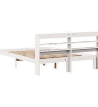 Bettgestell mit Kopfteil ohne Matratze Weiß 150x200 cm