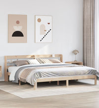 Bettgestell mit Kopfteil ohne Matratze 180x200 cm