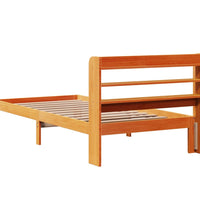 Massivholzbett ohne Matratze Wachsbraun 90x190 cm Kiefernholz