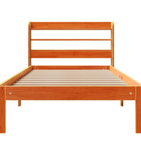 Massivholzbett ohne Matratze Wachsbraun 90x200 Kiefernholz