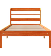Massivholzbett ohne Matratze Wachsbraun 100x200 Kiefernholz