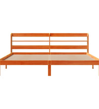 Massivholzbett ohne Matratze Wachsbraun 180x200 Kiefernholz
