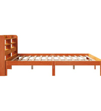 Massivholzbett ohne Matratze Wachsbraun 180x200 Kiefernholz