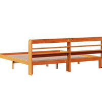 Massivholzbett ohne Matratze Wachsbraun 180x200 Kiefernholz