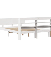 Bettgestell mit Kopfteil ohne Matratze Weiß 135x190 cm