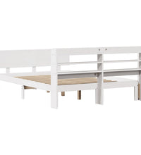 Bettgestell mit Kopfteil ohne Matratze Weiß 140x190 cm