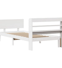 Bettgestell mit Kopfteil ohne Matratze Weiß 100x200 cm