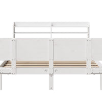 Bettgestell mit Kopfteil ohne Matratze Weiß 150x200 cm