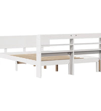 Bettgestell mit Kopfteil ohne Matratze Weiß 150x200 cm