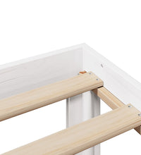 Bettgestell mit Kopfteil ohne Matratze Weiß 150x200 cm