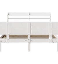 Bettgestell mit Kopfteil ohne Matratze Weiß 160x200 cm