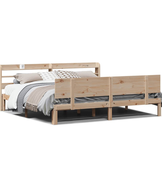 Bettgestell mit Kopfteil ohne Matratze 180x200 cm