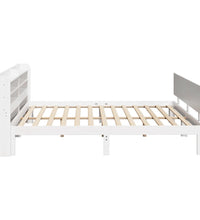 Bettgestell mit Kopfteil ohne Matratze Weiß 180x200 cm