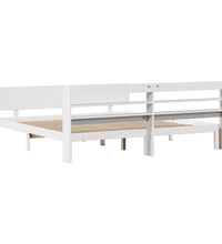 Bettgestell mit Kopfteil ohne Matratze Weiß 180x200 cm