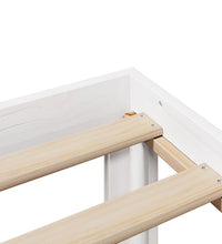 Bettgestell mit Kopfteil ohne Matratze Weiß 180x200 cm