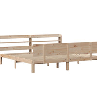 Bettgestell mit Kopfteil ohne Matratze 200x200 cm